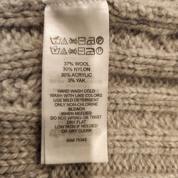 Rachel Zoe Women's Chunky Cable Knit Open Front Gray Cardigan Sweater Large - Picture 6 of 6